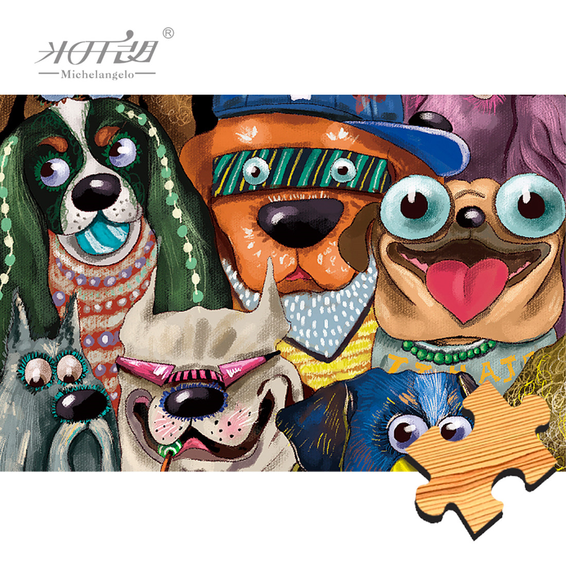 Michelangelo drewniane Puzzle  – Kids Toys Under 1000 recenzja i cena