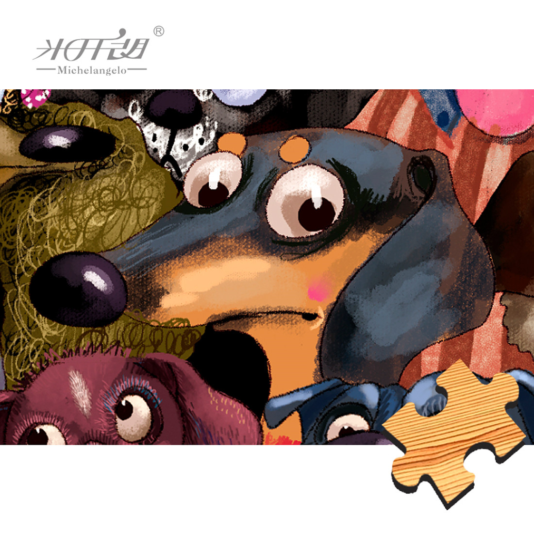 Michelangelo drewniane Puzzle  – Kids Toys Under 1000 recenzja i cena