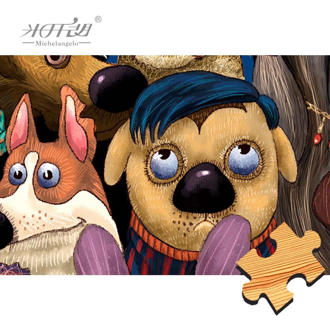 Michelangelo drewniane Puzzle  – Kids Toys Under 1000 recenzja i cena